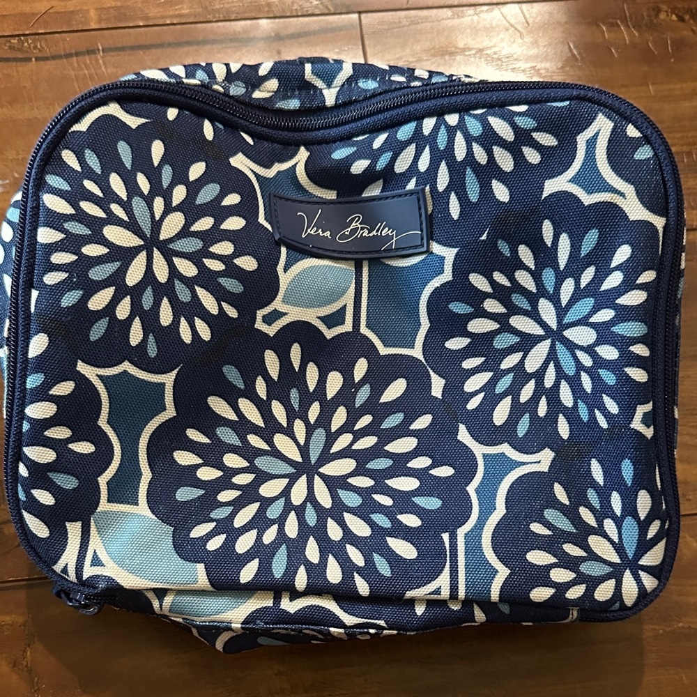 Vera Bradley Canterbury Cobalt Insulated Lunch Bag Cooler Blue White